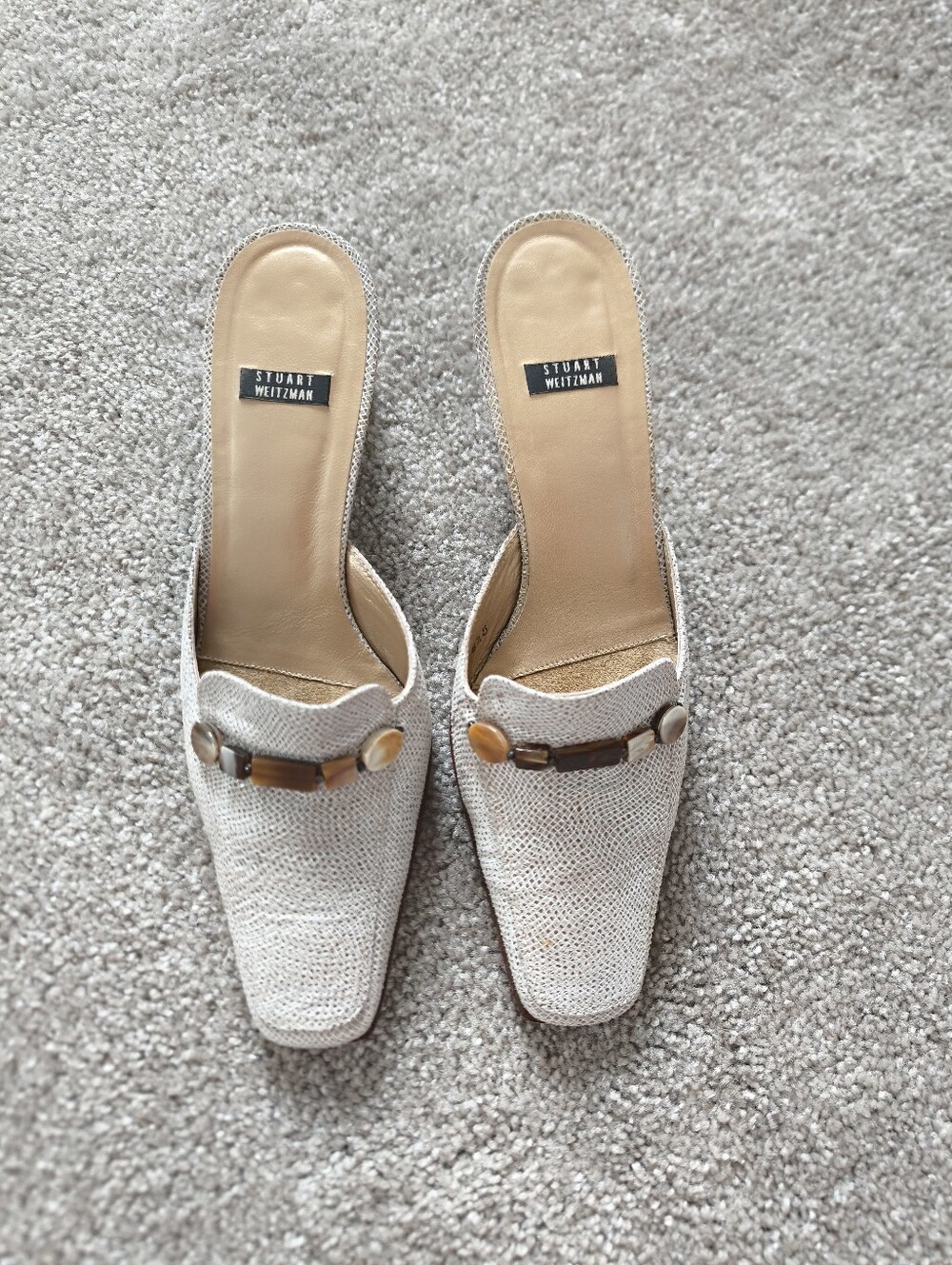 Stuart Weitzman Mules Block Heel 8.5